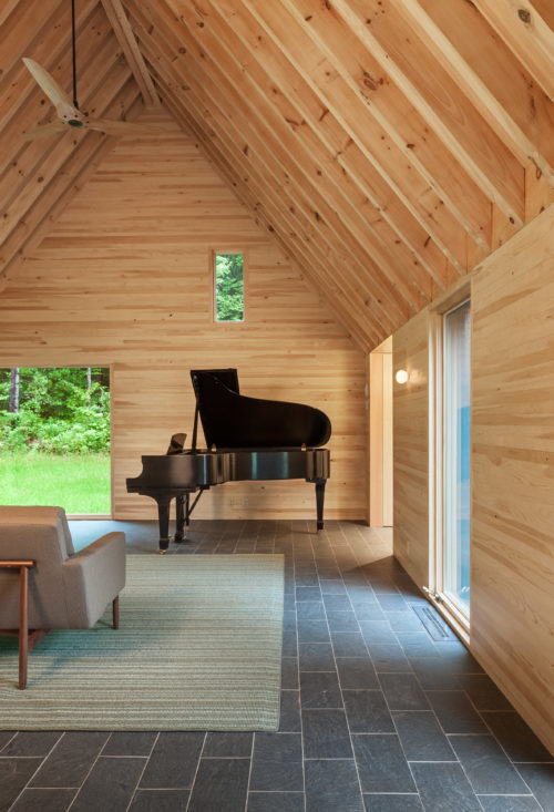 Cedar-clad cottages for classical musicians in Vermont by HGA Architects and Engineers