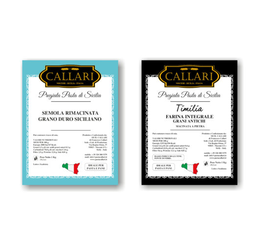 Pasta Callari etichette